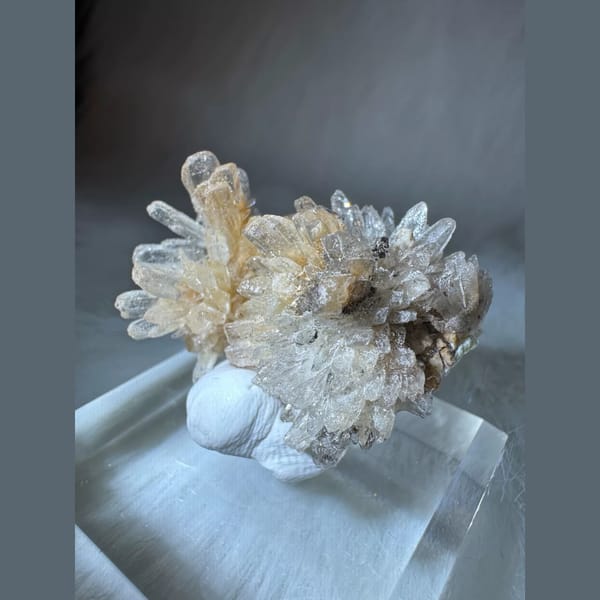 Creedite crystal cluster, 3.5 cm across, raw mineral specimen, photo 2 of 3
