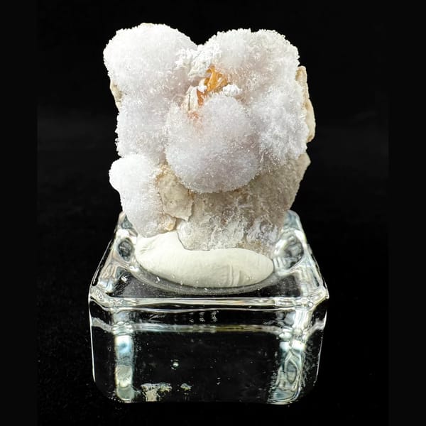 White creedite flower crystal cluster, natural mineral specimen, photo 1 of 3