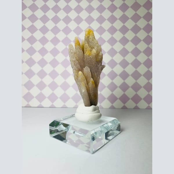 Pink creedite crystals, natural mineral specimen, photo 1 of 8