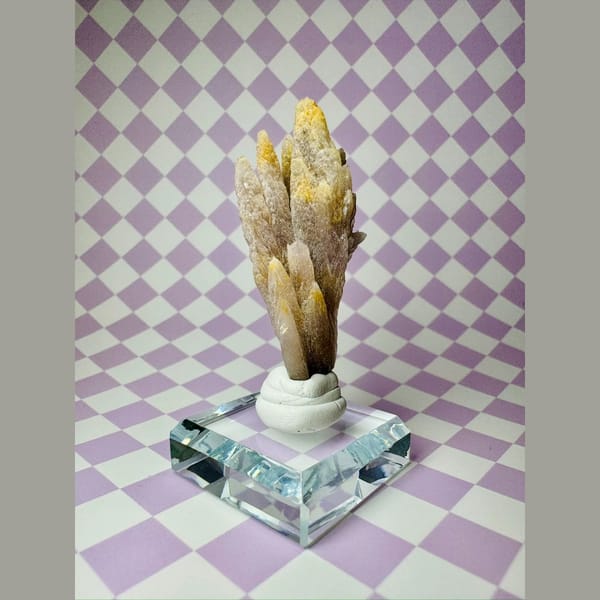 Pink creedite crystals, natural mineral for display, photo 5 of 8
