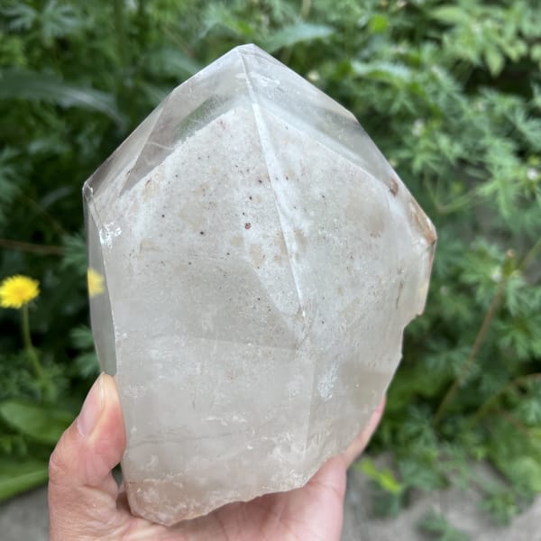 Turned point showing phantom outline and frosted base