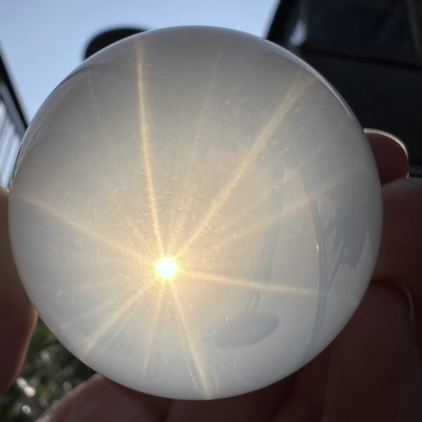 Star shifted toward the bottom as the sphere is turned