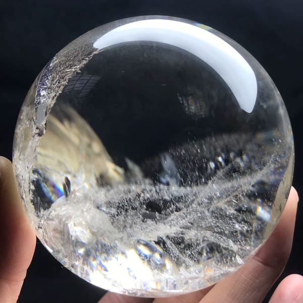 Opposite side of the sphere with a clear top and a sweeping veil