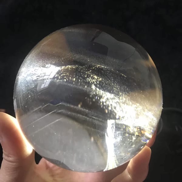 Layered white phantom ridges across the smoky half sphere