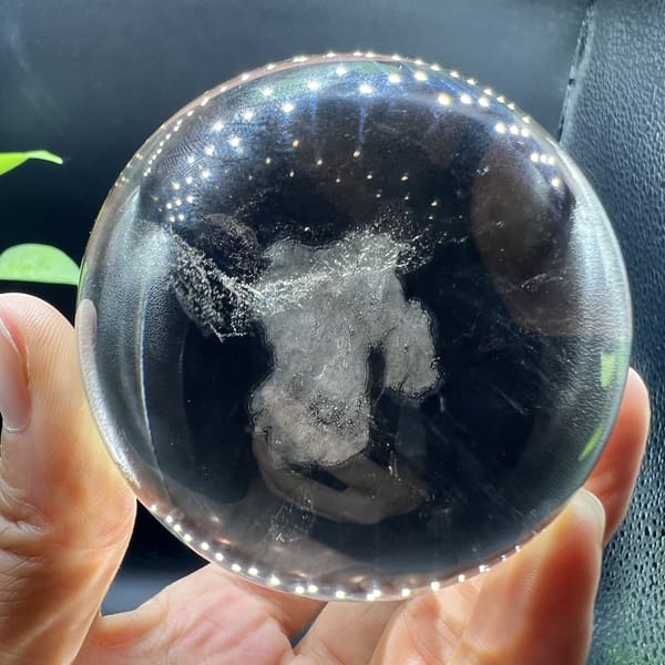 Side view of the central cloud seen through dark smoky quartz