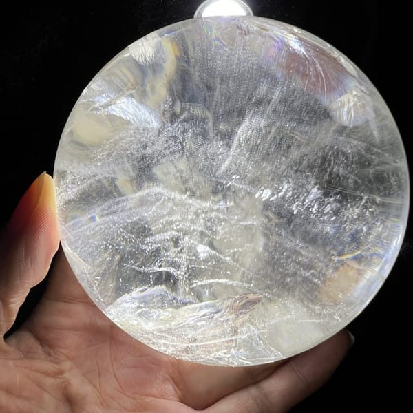 Wide view of the phantom landscape filling the large quartz sphere