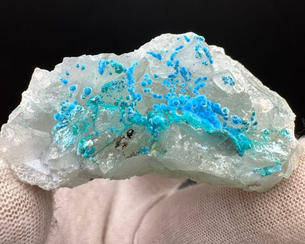 Cyanotrichite from Guizhou, China, individual mineral specimen view 1
