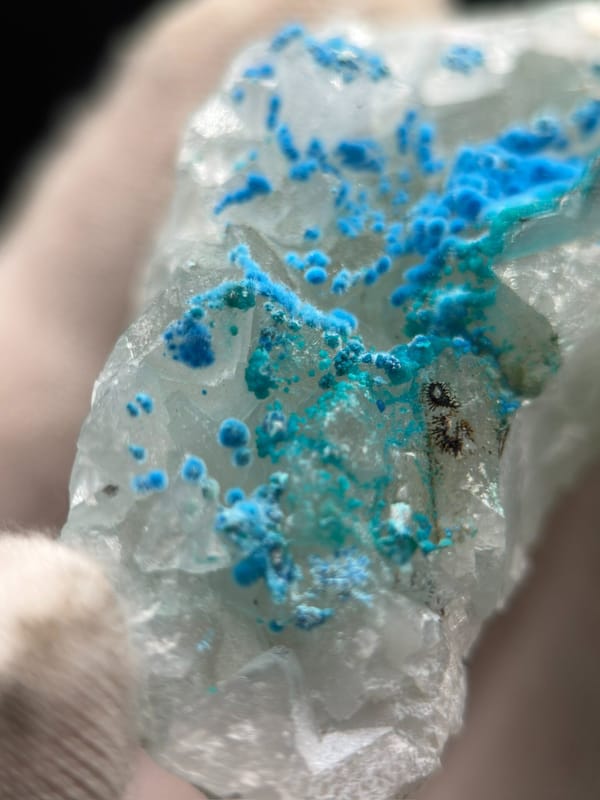 Cyanotrichite from Guizhou, China, individual mineral specimen view 7