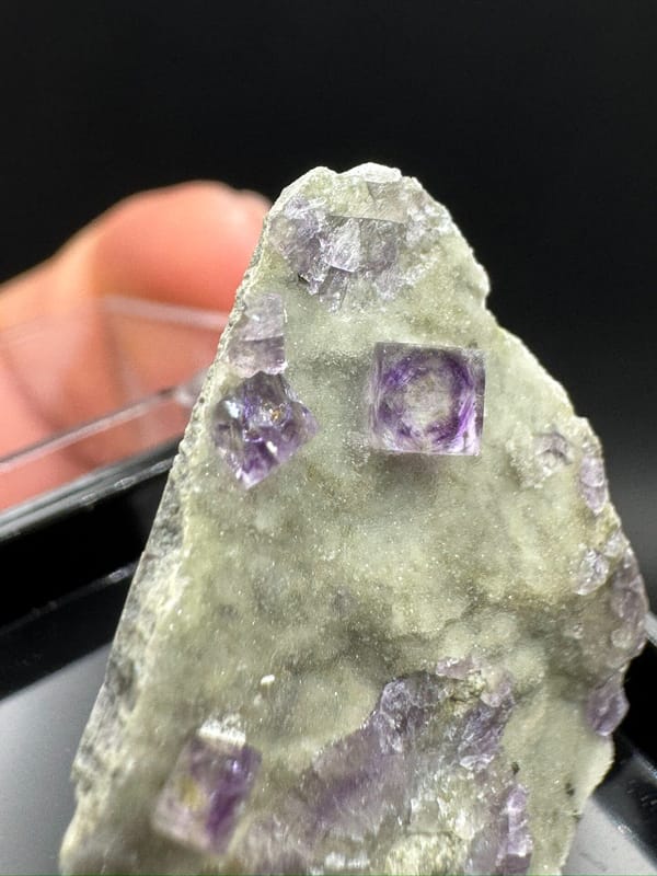 Fluorite from Zhejiang, China, individual mineral specimen view 6