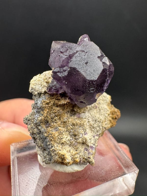 Fluorite from Fujian, China, individual mineral specimen view 3