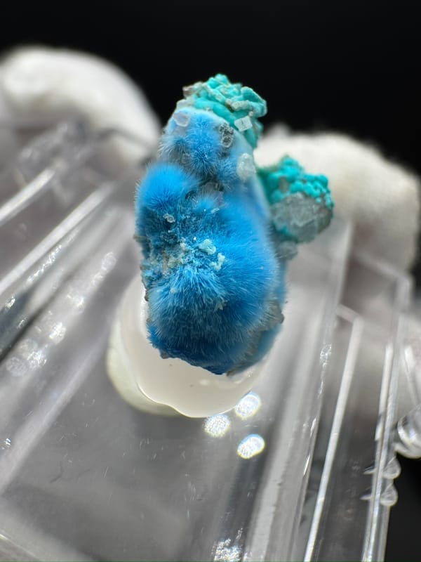 Cyanotrichite from Guizhou, China, individual mineral specimen view 3