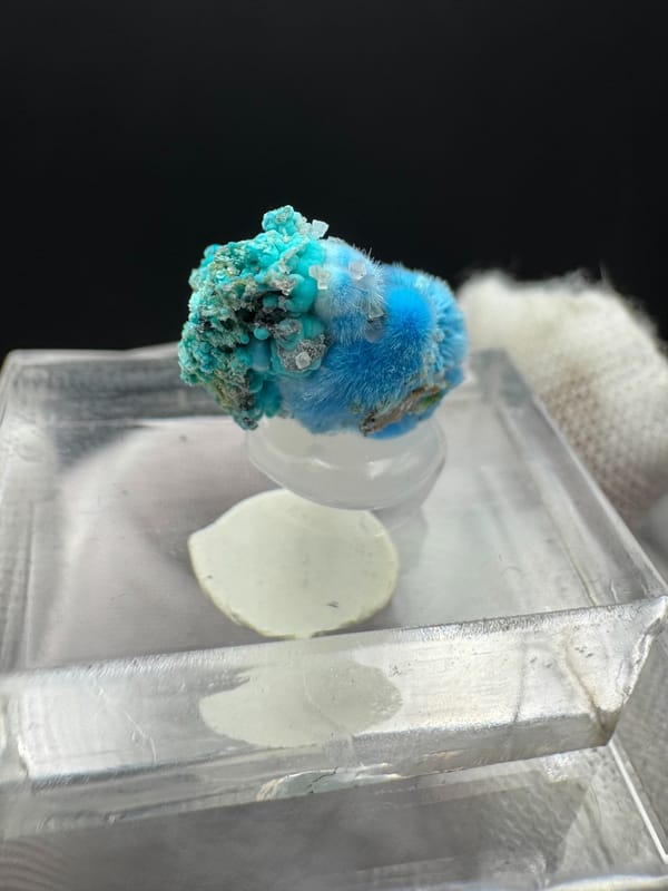 Cyanotrichite from Guizhou, China, individual mineral specimen view 4