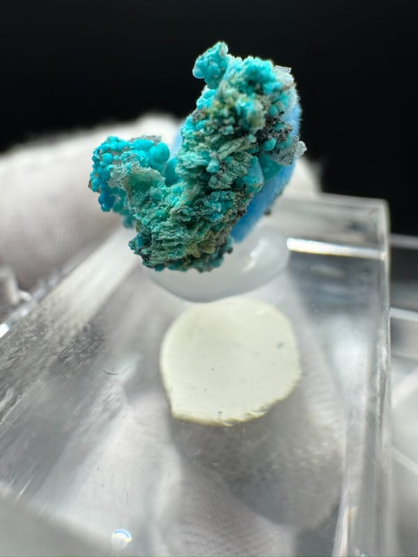 Cyanotrichite from Guizhou, China, individual mineral specimen view 6