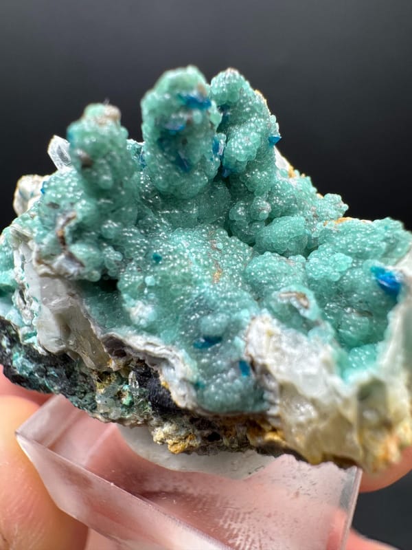 Dongchuanite group (species not verified) from Dongchuan, Yunnan, China, individual mineral specimen view 2