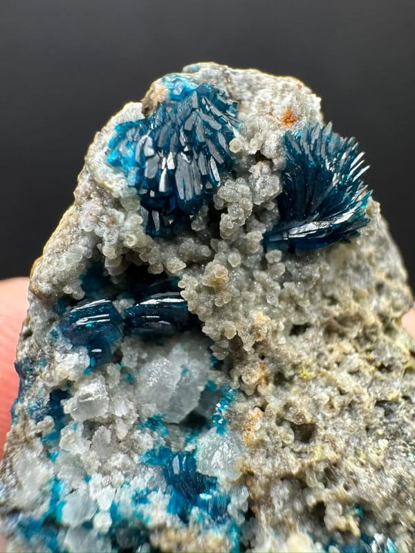 Veszelyite from Yunnan, China, individual mineral specimen view 7