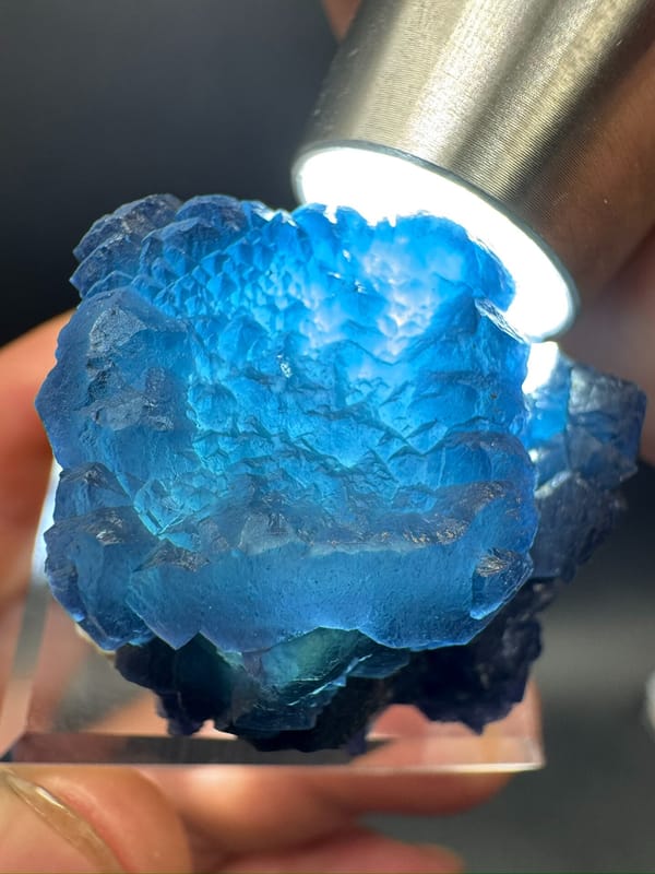 Fluorite from Inner Mongolia, China, individual mineral specimen view 6
