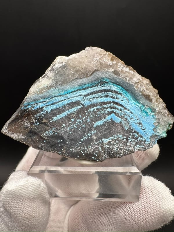 Cyanotrichite from Guizhou, China, individual mineral specimen view 1
