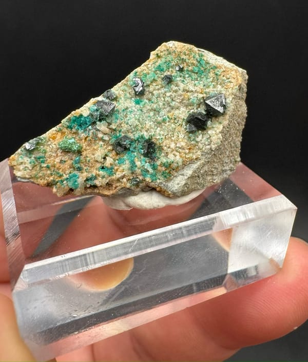Libethenite from DR Congo, individual mineral specimen view 1