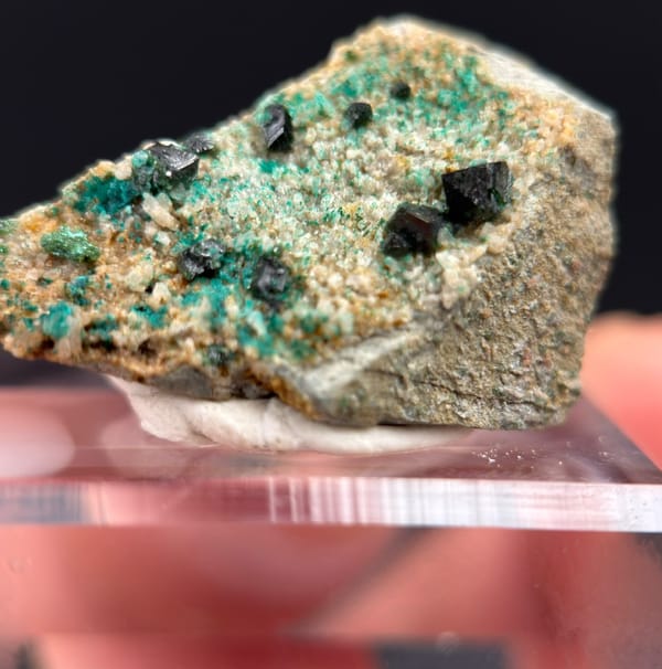 Libethenite from DR Congo, individual mineral specimen view 2