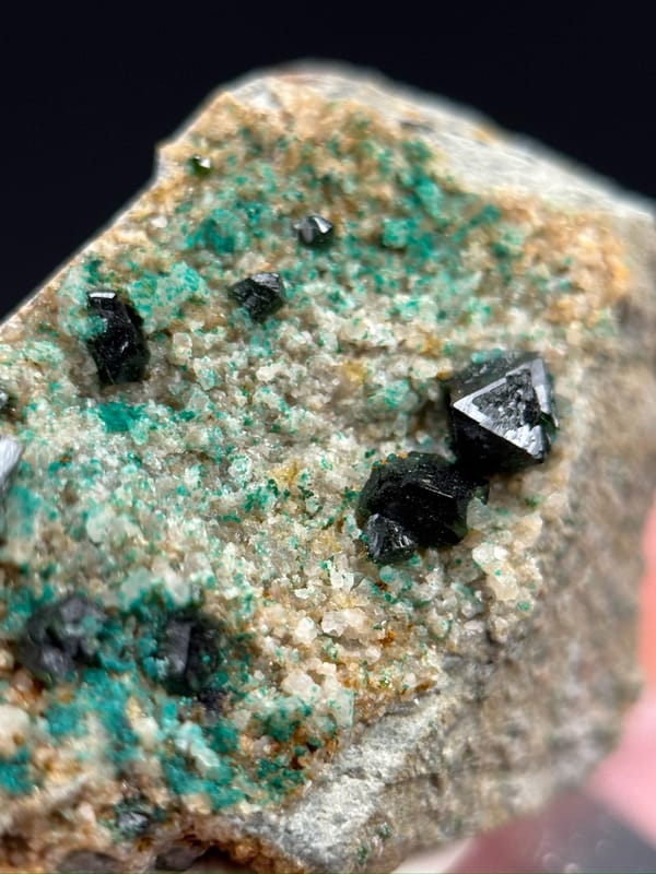 Libethenite from DR Congo, individual mineral specimen view 4