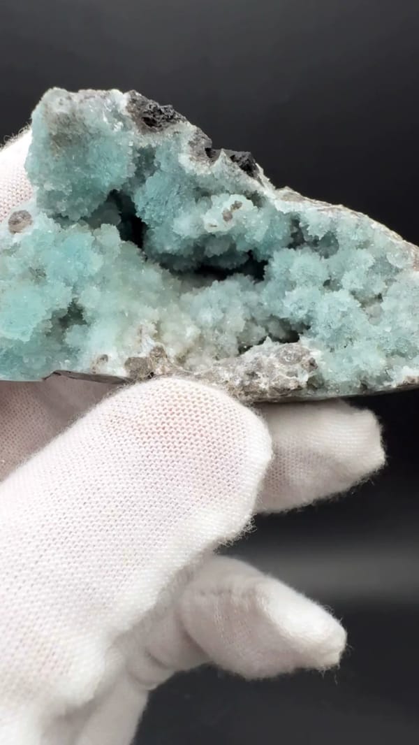 Hemimorphite from Ruyuan, Guangdong, China, individual mineral specimen view 9