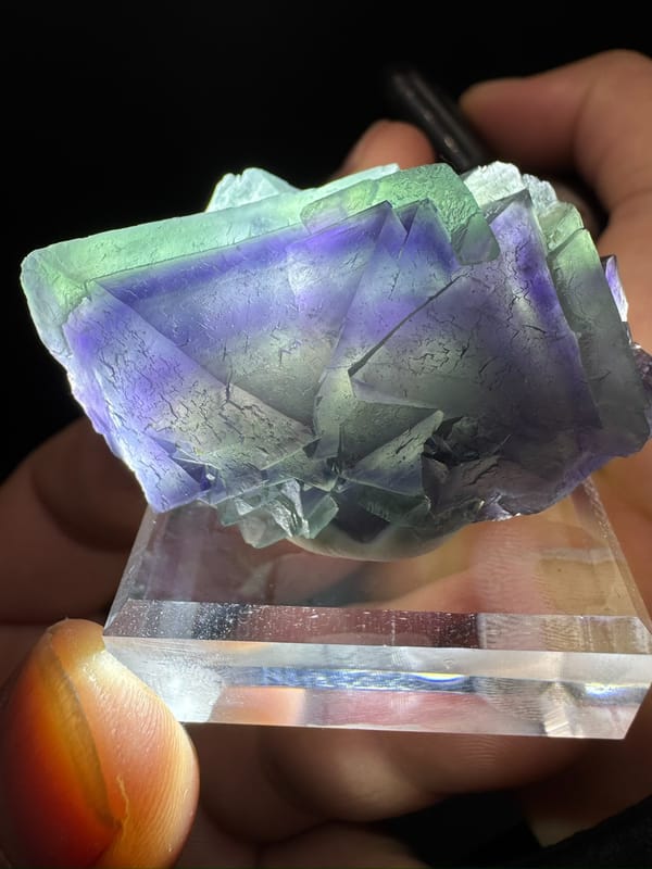 Fluorite from Inner Mongolia, China, individual mineral specimen view 8
