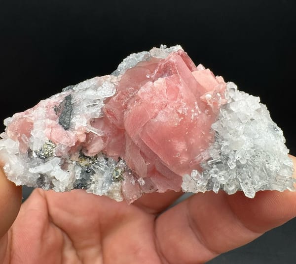 Rhodochrosite from Wuzhou, Guangxi, China, individual mineral specimen view 1