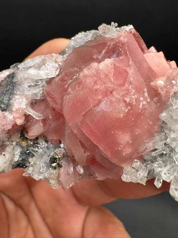 Rhodochrosite from Wuzhou, Guangxi, China, individual mineral specimen view 7
