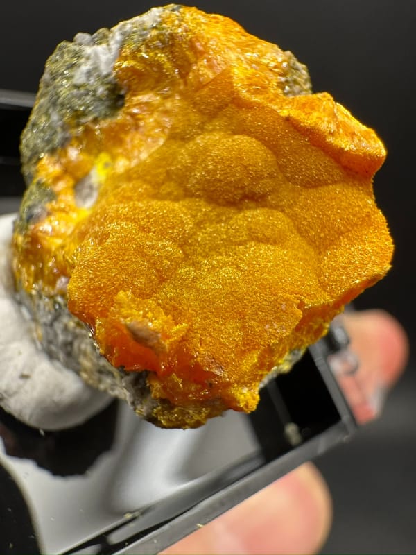 Unidentified yellow mineral from Shimen, Hunan, China, individual mineral specimen view 6