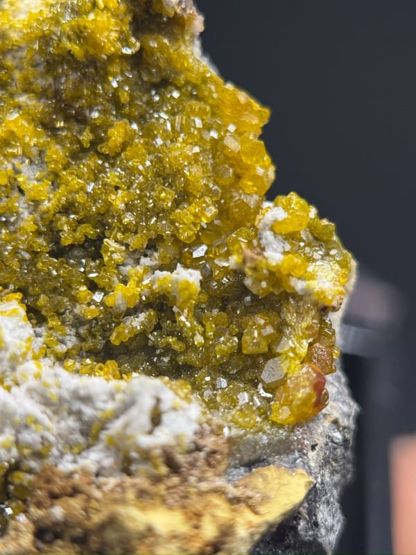 Mimetite from Lianping, Guangdong, China, individual mineral specimen view 4