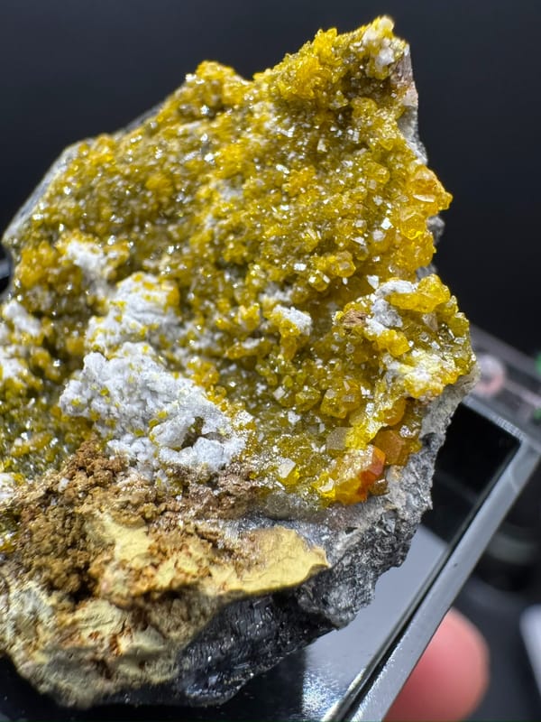 Mimetite from Lianping, Guangdong, China, individual mineral specimen view 8