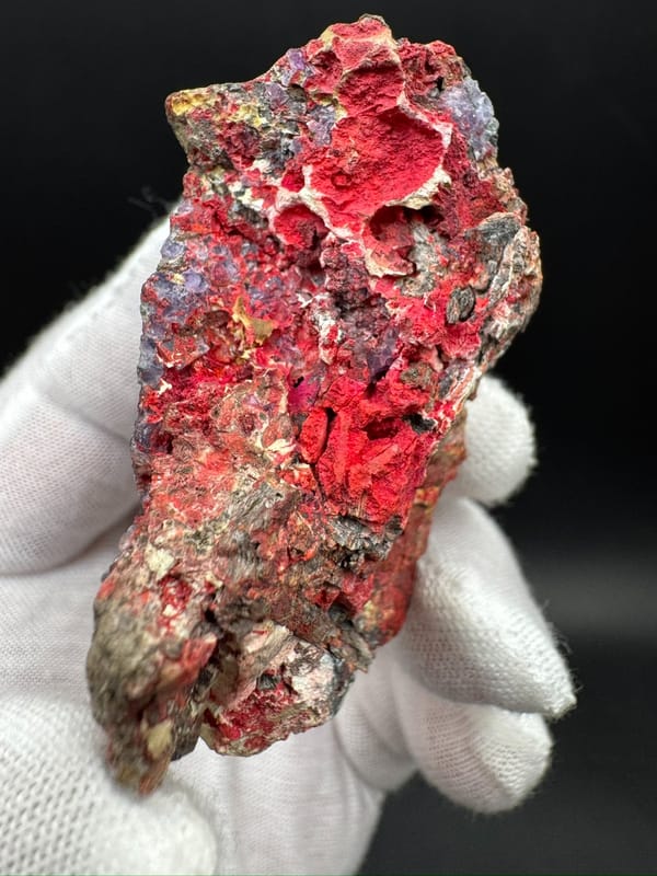 Unidentified red mineral from Guizhou, China, individual mineral specimen view 1
