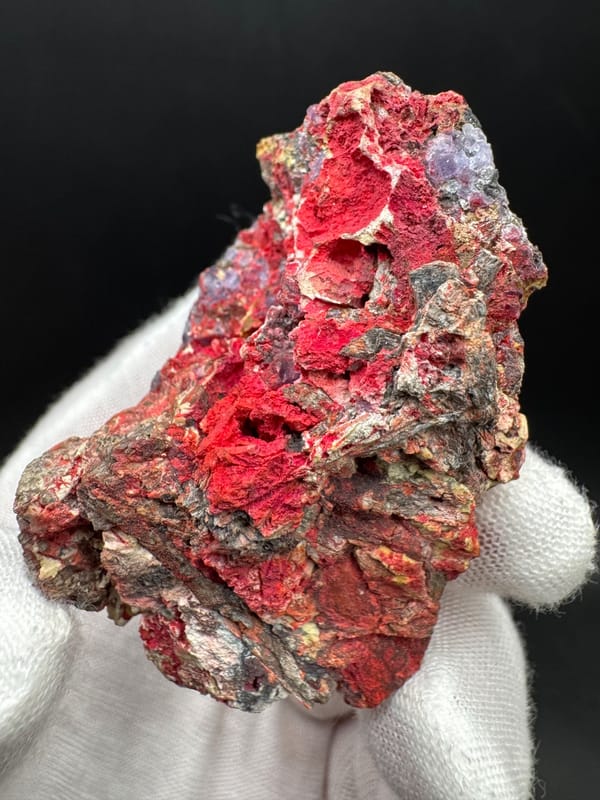 Unidentified red mineral from Guizhou, China, individual mineral specimen view 2