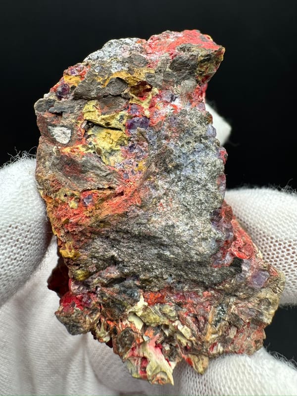 Unidentified red mineral from Guizhou, China, individual mineral specimen view 3