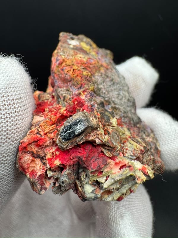 Unidentified red mineral from Guizhou, China, individual mineral specimen view 7