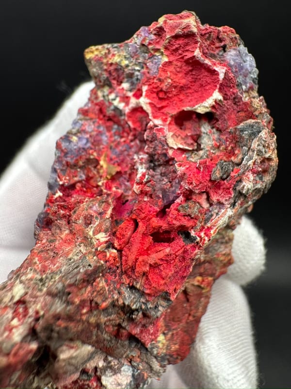 Unidentified red mineral from Guizhou, China, individual mineral specimen view 8