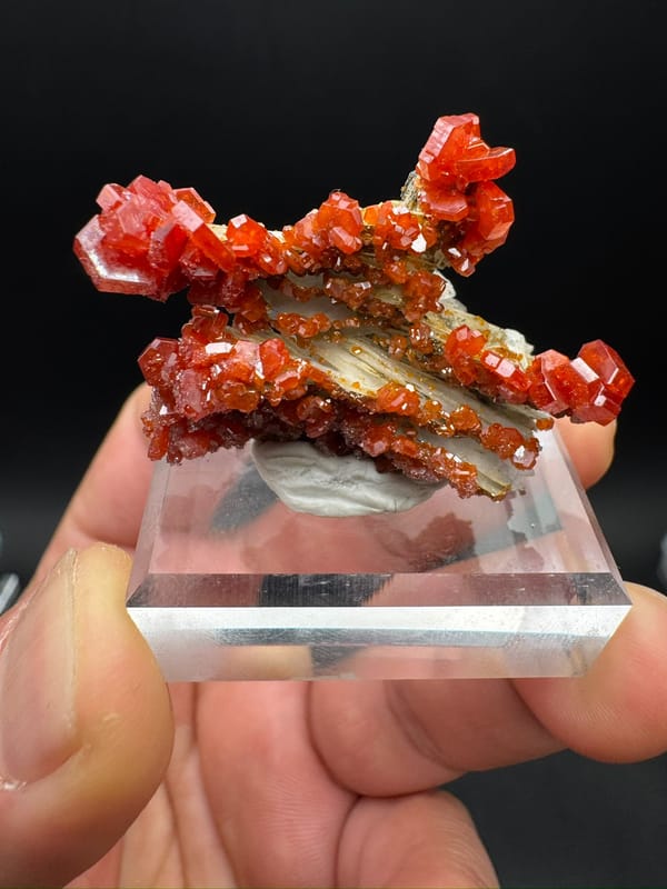 Vanadinite from Morocco, individual mineral specimen view 1