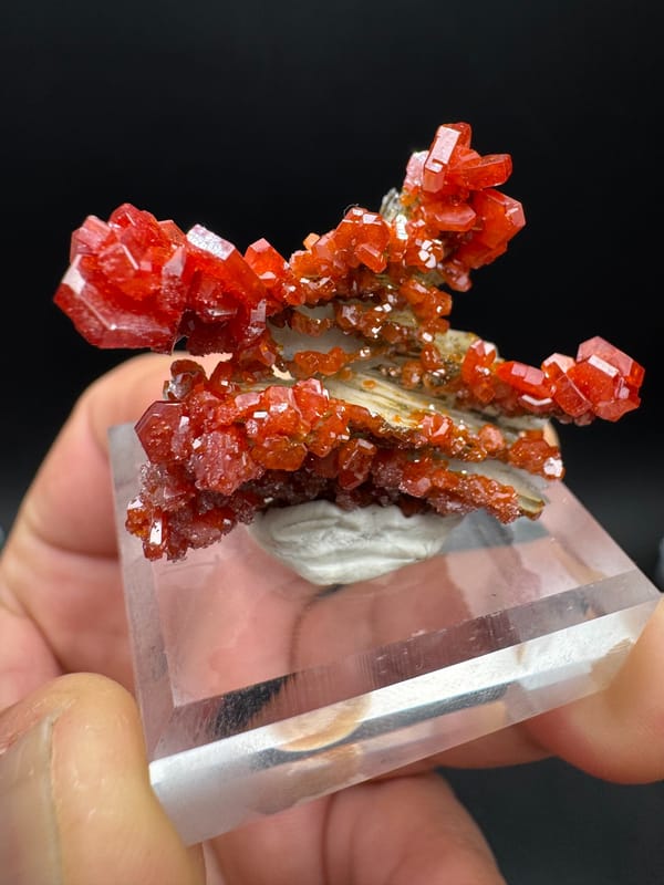 Vanadinite from Morocco, individual mineral specimen view 2