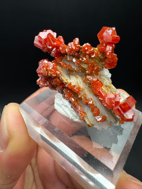 Vanadinite from Morocco, individual mineral specimen view 3