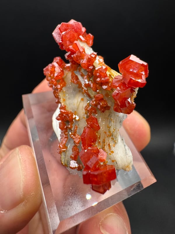 Vanadinite from Morocco, individual mineral specimen view 4