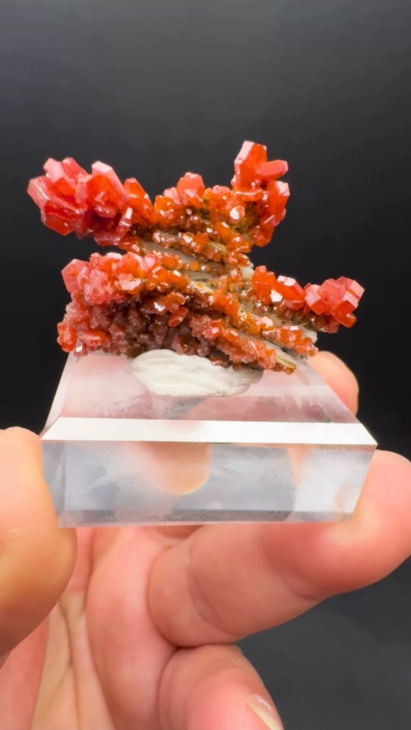 Vanadinite from Morocco, individual mineral specimen view 8
