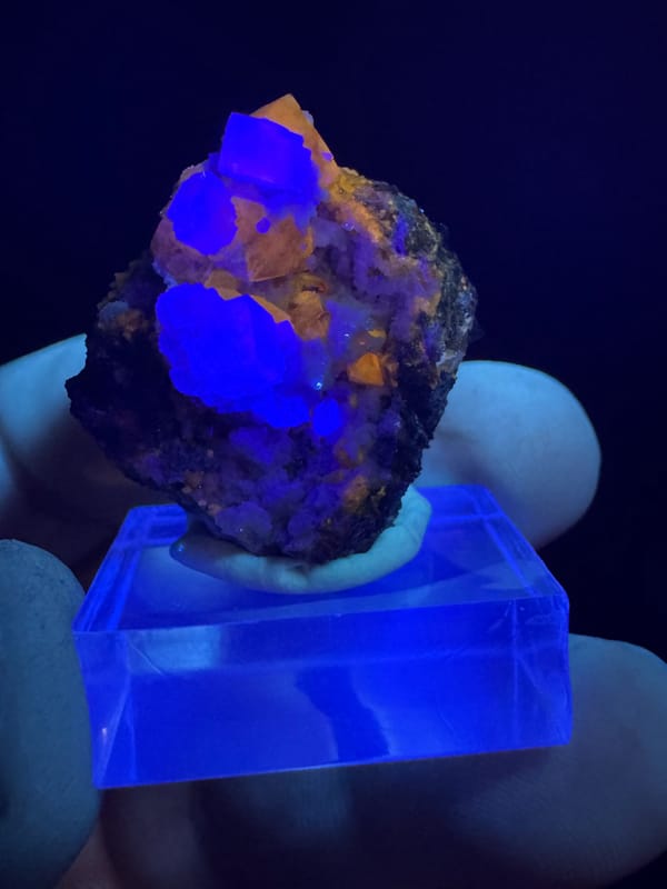 Fluorite from Yaogangxian Mine, Yizhang Co., Hunan, China, individual mineral specimen view 2