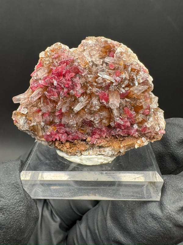 Unidentified pink mineral from Morocco, individual mineral specimen view 1