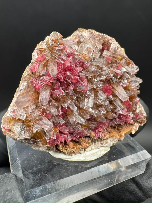 Unidentified pink mineral from Morocco, individual mineral specimen view 5