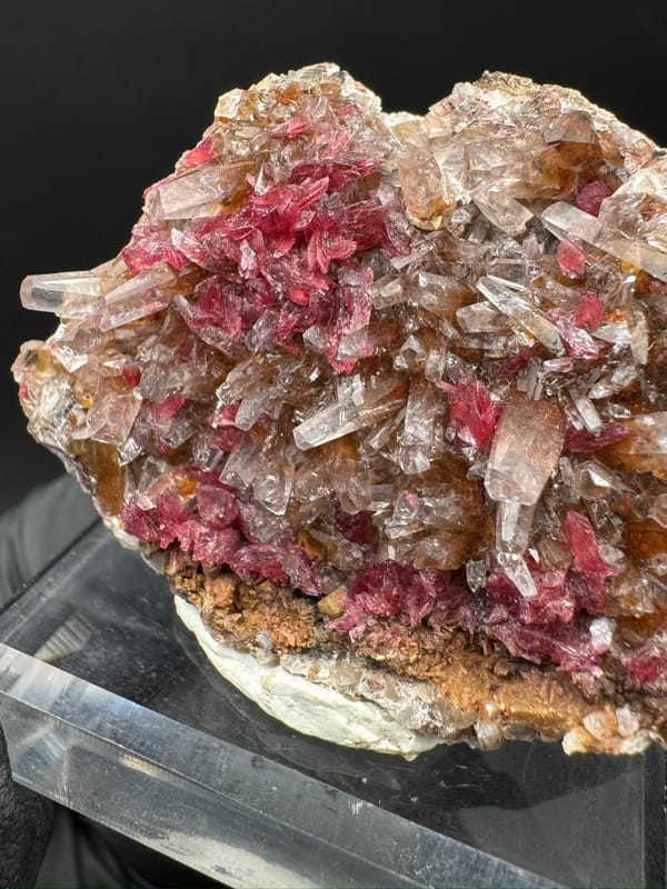Unidentified pink mineral from Morocco, individual mineral specimen view 8