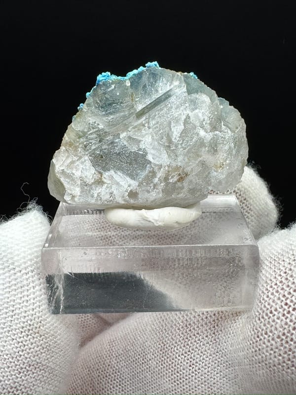 Unidentified blue mineral from Yunnan, China, individual mineral specimen view 6