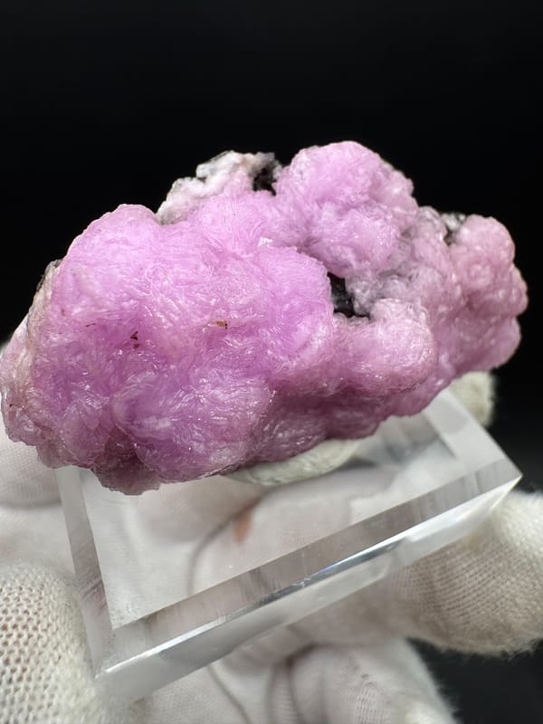 Cobaltoan calcite from DR Congo, individual mineral specimen view 2