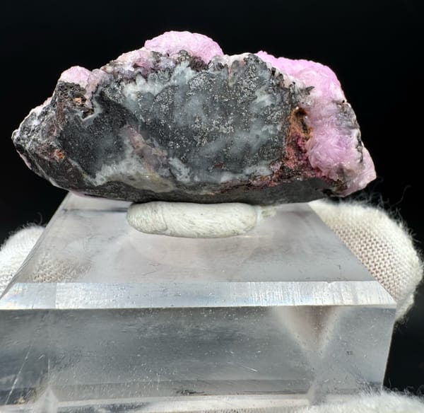 Cobaltoan calcite from DR Congo, individual mineral specimen view 3