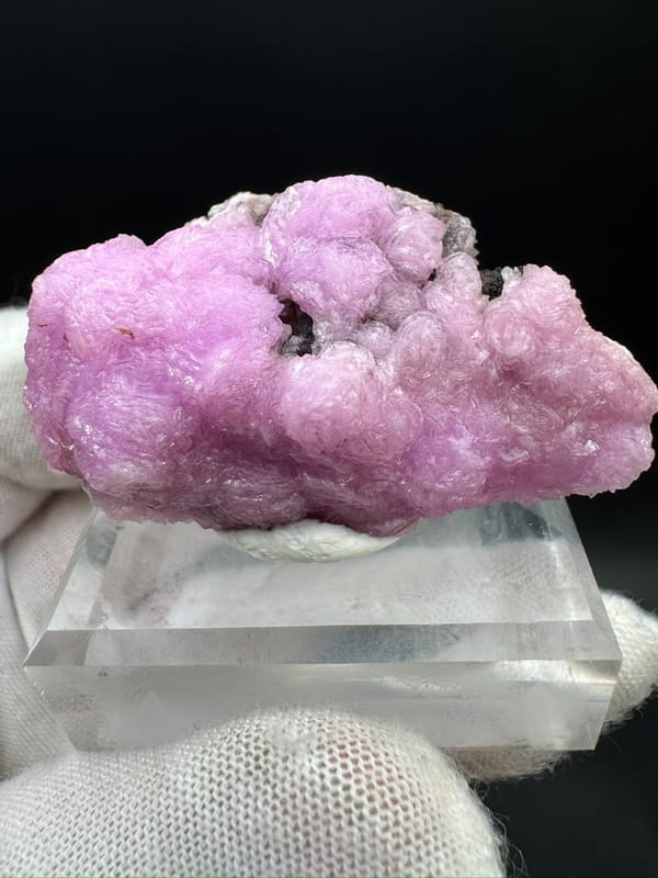 Cobaltoan calcite from DR Congo, individual mineral specimen view 7