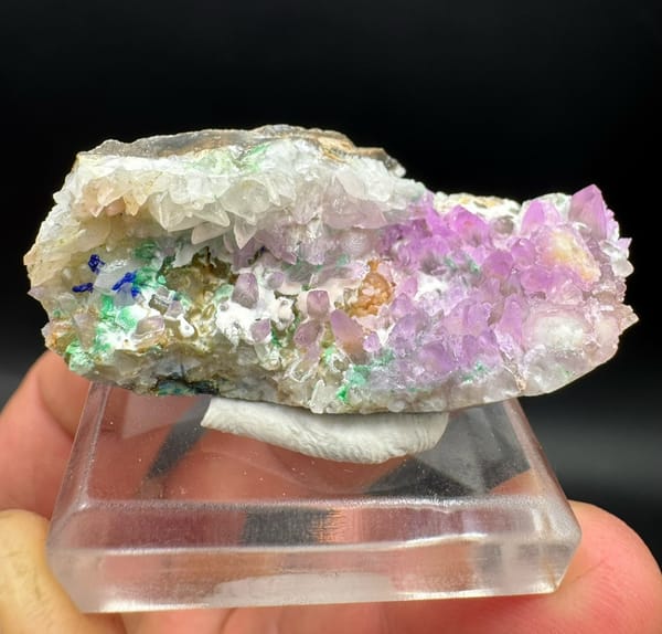 Cobaltoan calcite from Nujiang, Yunnan, China, individual mineral specimen view 1
